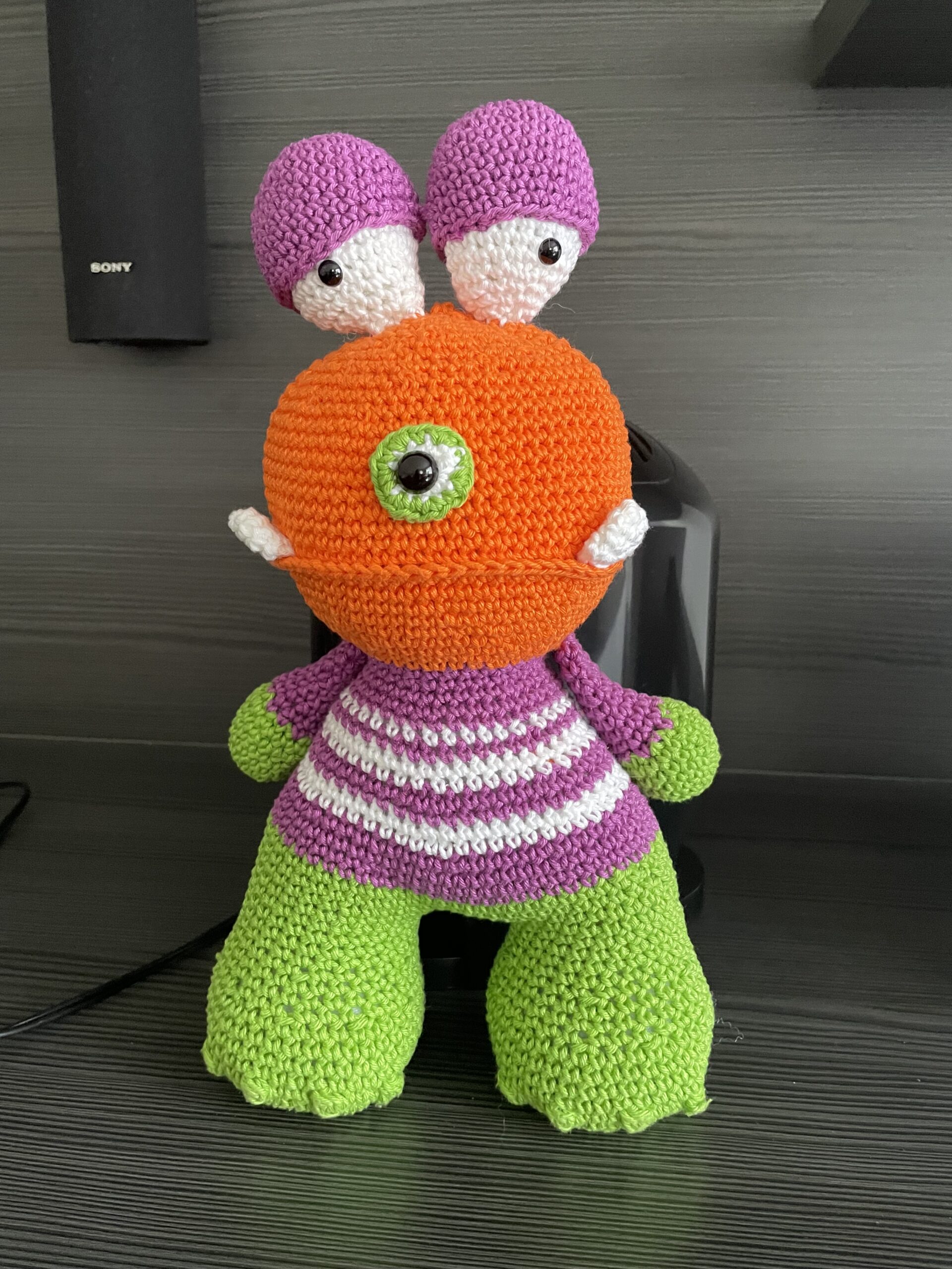 Meu trofeuzinho. Amigurumi Mostro