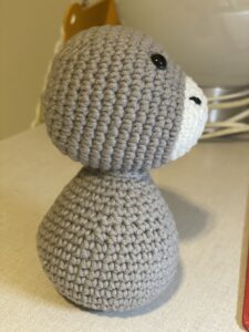 a knitted stuffed animal